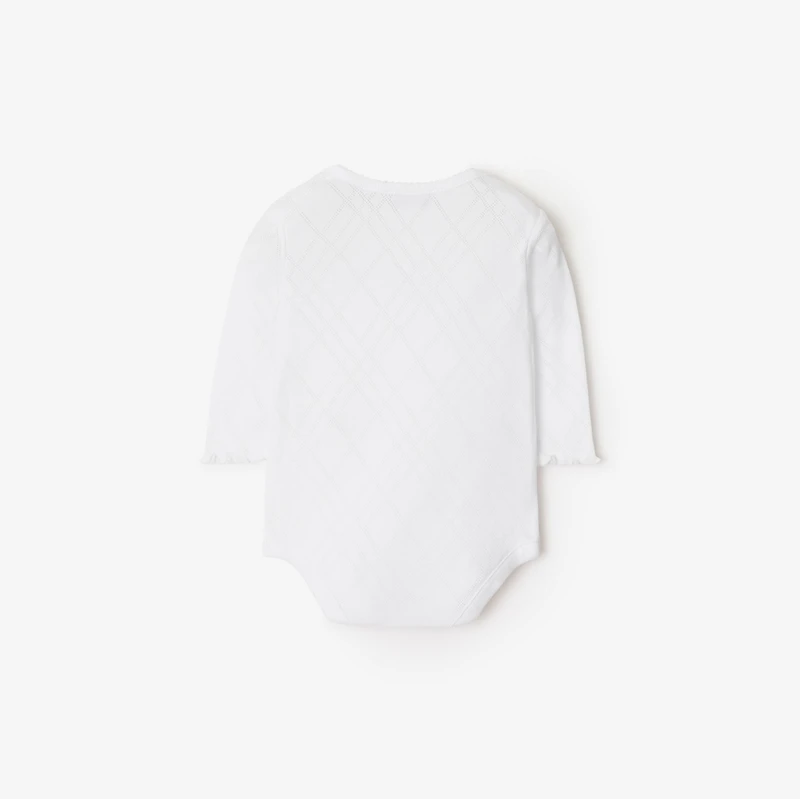 Thomas Bear Cotton Bodysuit in White - Children | Burberry® Official