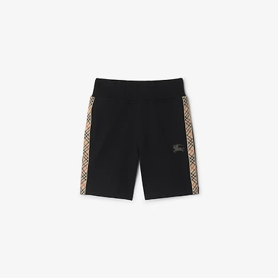 Check Trim Cotton Shorts in | Burberry® Official