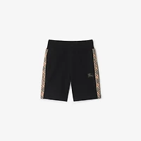 Check Trim Cotton Shorts in | Burberry® Official