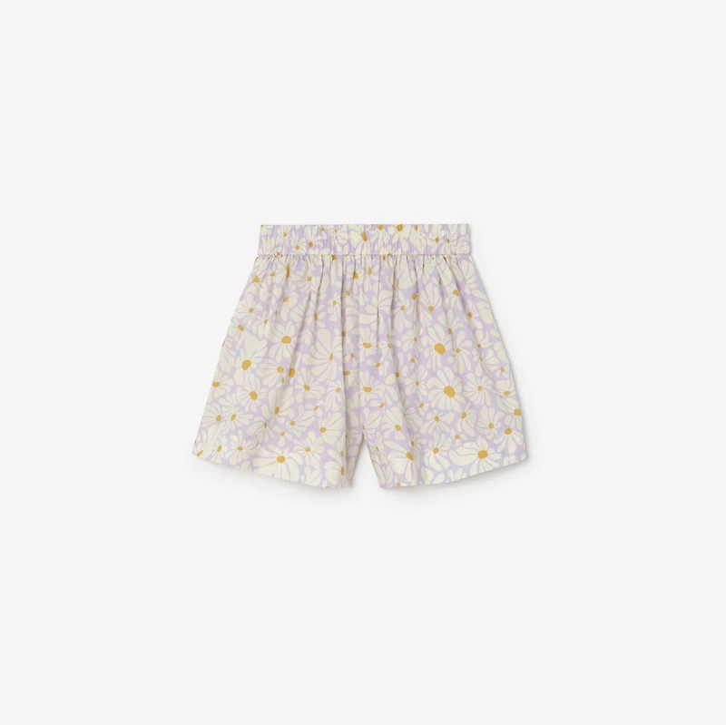 Daisy Cotton Shorts in Wisteria purple | Burberry® Official