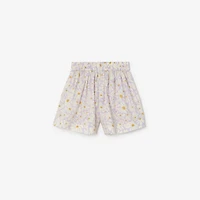 Daisy Cotton Shorts in Wisteria purple | Burberry® Official