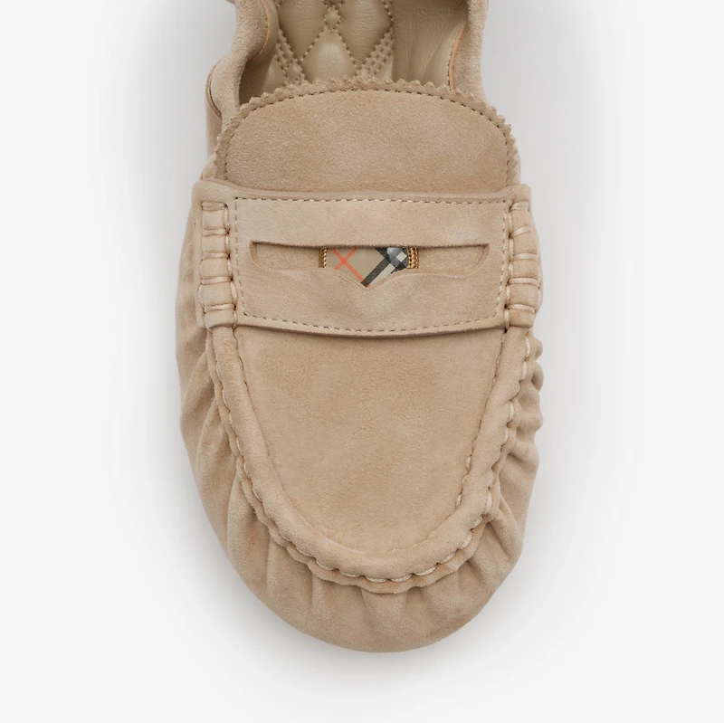 Suede Fawn Loafers in Flax beige - Women | Burberry® Official