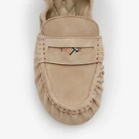 Suede Fawn Loafers in Flax beige - Women | Burberry® Official