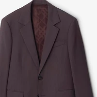 Wool Tailored Jacket in Wine red melange - Men | Burberry® Official