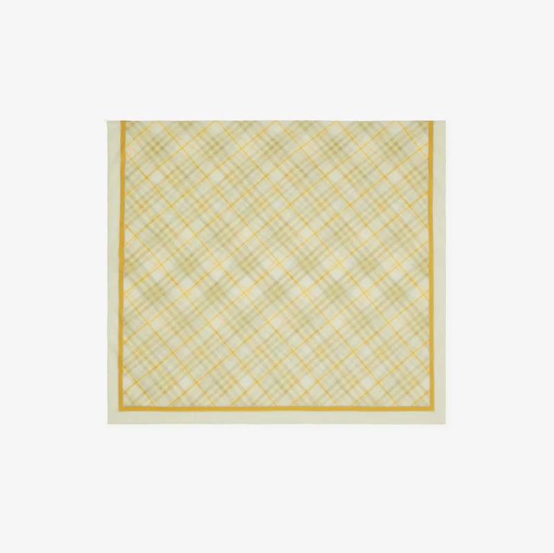 Check Cotton Scarf in Wheat | Burberry® Official
