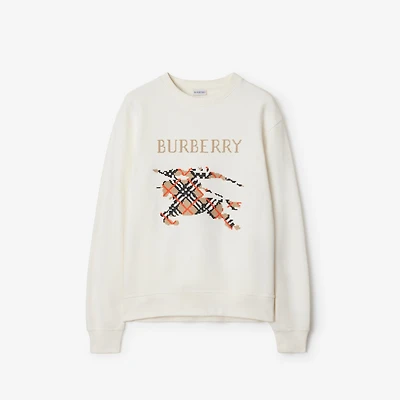 Cross Stitch EKD​ Cotton Sweatshirt in Chalk white - Men | Burberry® Official