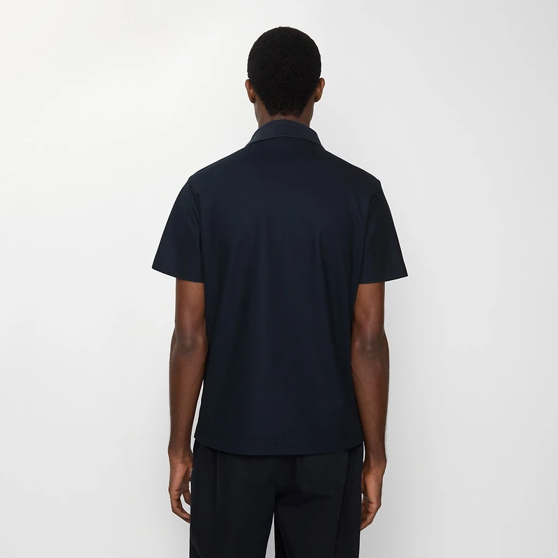 EKD Check Cotton Polo Shirt in Navy - Men | Burberry® Official