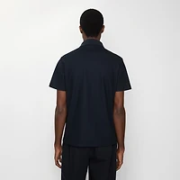 EKD Check Cotton Polo Shirt in Navy - Men | Burberry® Official