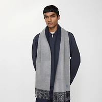 Reversible Cashmere Scarf in Grey/navy | Burberry® Official
