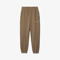 EKD Check Cotton Jogging Pants in Clay brown - Men | Burberry® Official