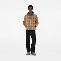 Reversible Check Hooded Jacket in Sand beige - Men, Nylon | Burberry® Official