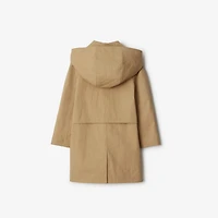 Nylon Cotton Car Coat in Sand | Burberry® Official
