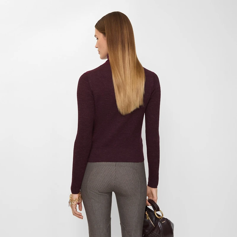 Wool Blend Sweater in Mahogany red - Women | Burberry® Official