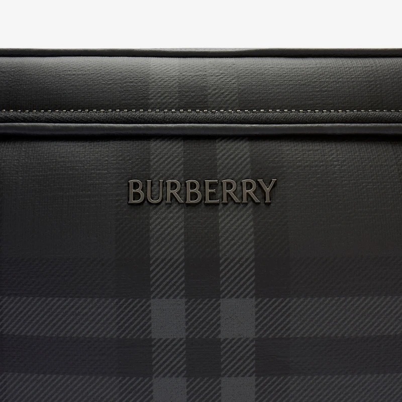 City Check Pocket Crossbody bag in Iron grey - Men, Cotton, Technical | Burberry® Official