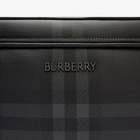 City Check Pocket Crossbody bag in Iron grey - Men, Cotton, Technical | Burberry® Official