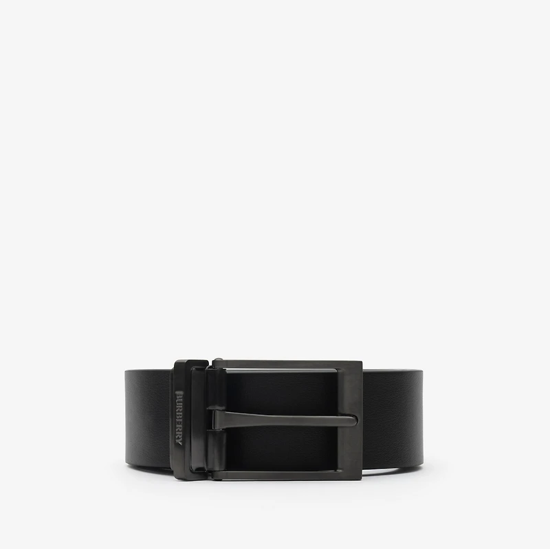 Reversible Check Belt in Iron grey/black/graphite - Men, Cotton, Technical | Burberry® Official