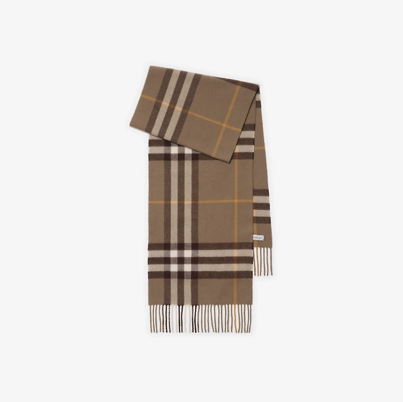 Check Cashmere Scarf in Vole | Burberry® Official