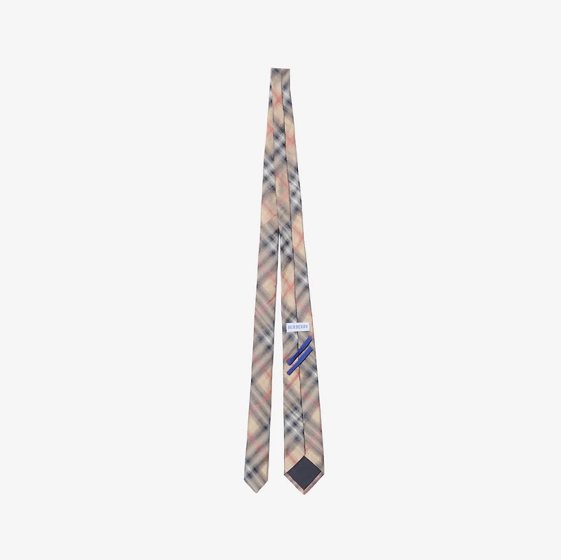 Check Silk Tie in Sand beige - Men | Burberry® Official