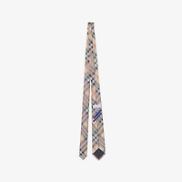 Check Silk Tie in Sand beige - Men | Burberry® Official