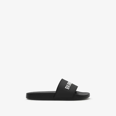 Logo Slides in Black/white - Women | Burberry® Official