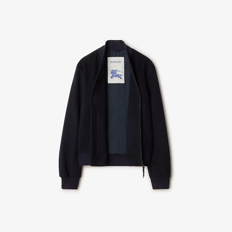 Cashmere Bomber Jacket in Navy - Men | Burberry® Official