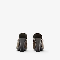 Leather Potter Clogs in Splinter - Women | Burberry® Official