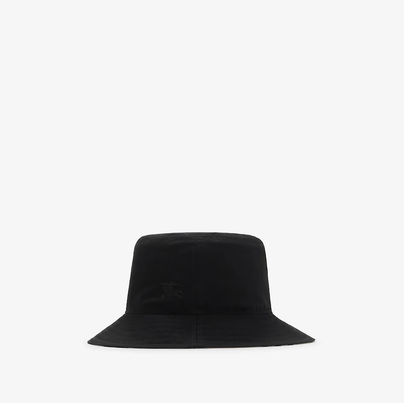 Reversible Gabardine Bucket Hat in Black/sand - Men | Burberry® Official