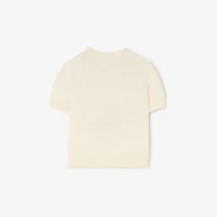 Knight Cotton Wool Top in Ivory white | Burberry® Official