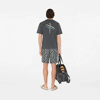 Surfer Knight Cotton T-shirt in Magnet - Men | Burberry® Official