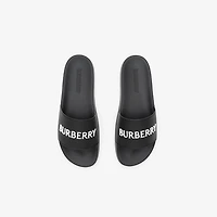 Logo Slides in Black/white - Men | Burberry® Official