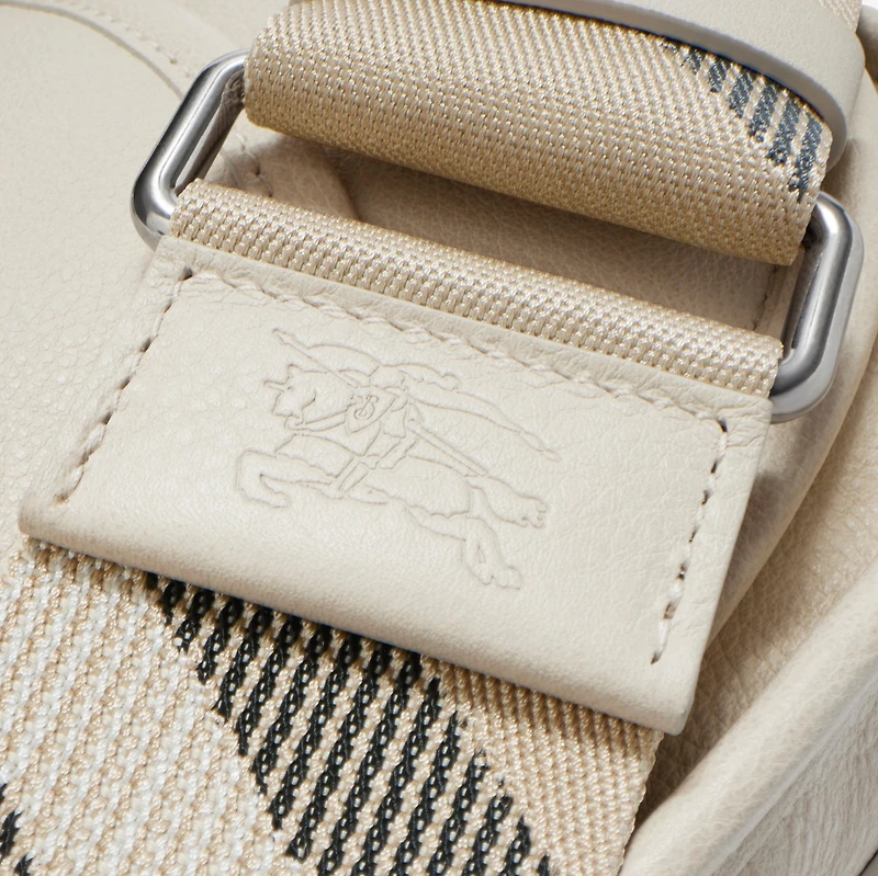 Small B Clip Messenger Bag in Soap beige - Women, Leather | Burberry® Official