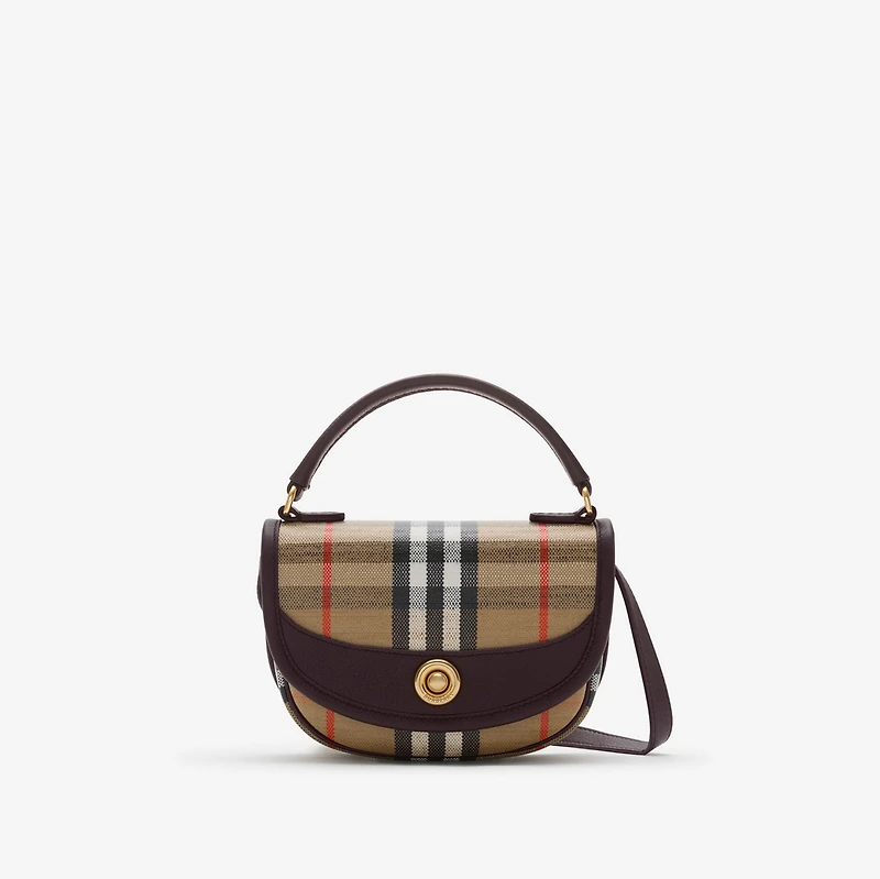 Mini Highlands Bag in Sand - Women, Cotton, Linen | Burberry® Official