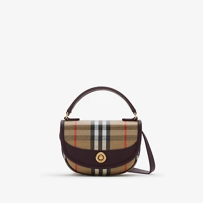 Mini Highlands Bag​ in Sand - Women, Cotton, Linen | Burberry® Official