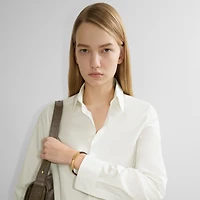 Leather Check Bracelet in Gold/military - Women | Burberry® Official