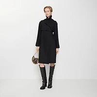 Wool Trench Dress in Black - Women | Burberry® Official
