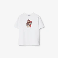 Ski Bear Cotton T-shirt in White | Burberry® Official
