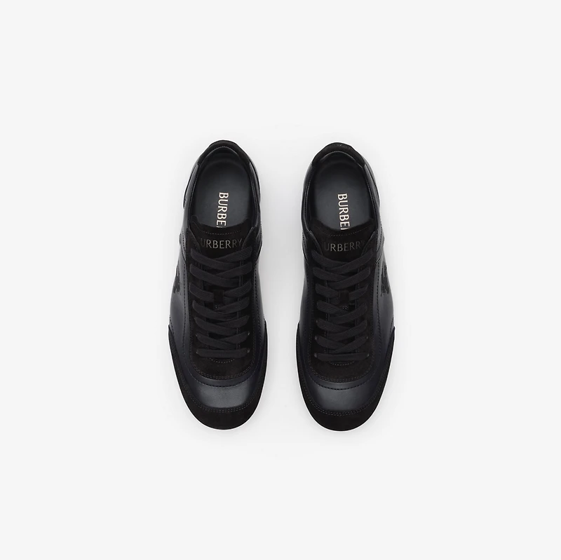 Leather Knight Runner Sneakers​ in Black - Women | Burberry® Official