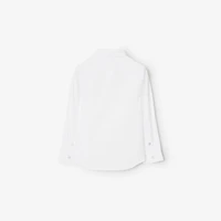 Stretch Cotton Shirt in White | Burberry® Official
