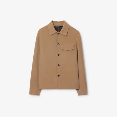 Wool Overshirt in Camel brown/treacle brown - Men | Burberry® Official