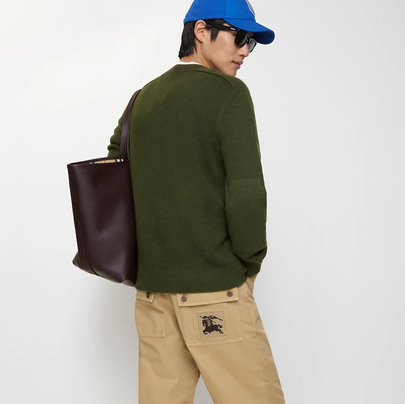 Cashmere Sweater in Tent green - Men | Burberry® Official