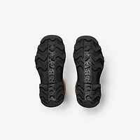 Rubber Marsh Stamp High Boots​ in Black - Women | Burberry® Official