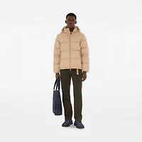 Detachable Sleeve Puffer Jacket in Flax beige - Men | Burberry® Official