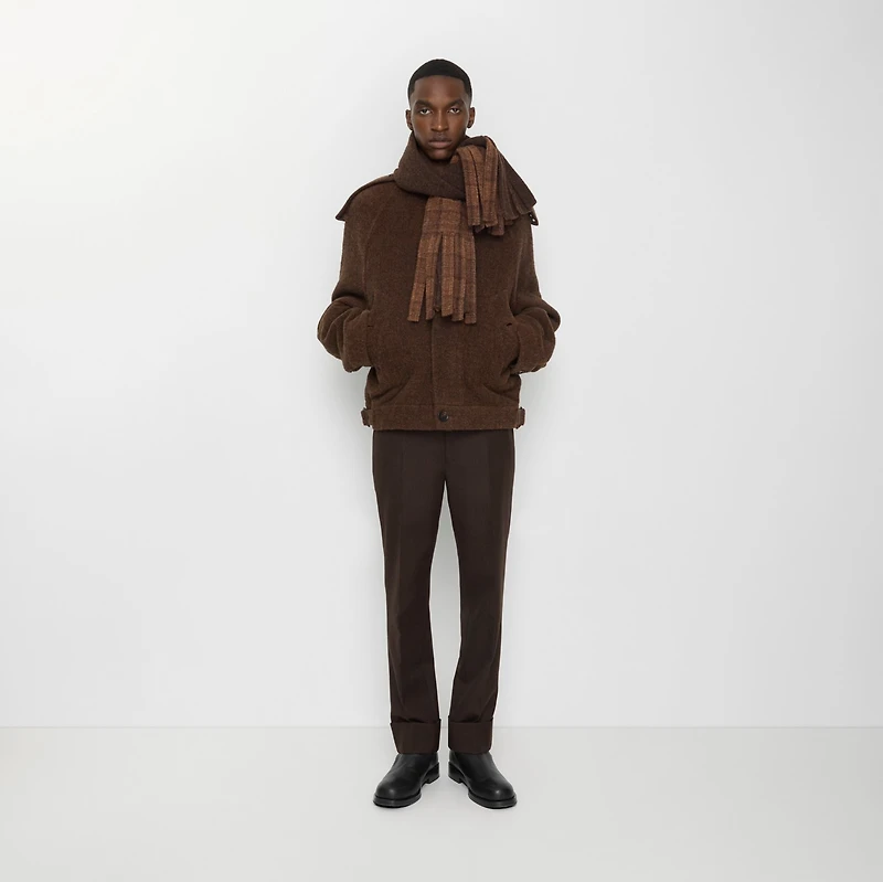 Wool Tailored Trousers in Soot brown - Men | Burberry® Official