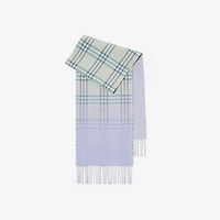 Gradient Check Cashmere Scarf in Seafoam green | Burberry® Official