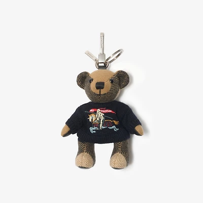 Thomas Bear Charm in British blue - Men | Burberry® Official