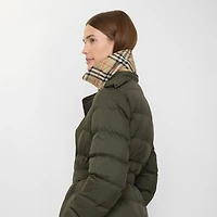 Long Nylon Hooded Puffer Coat in Shale - Women | Burberry® Official