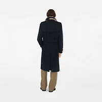 Long Kensington Heritage Trench Coat in Coal blue - Men, Cotton Gabardine | Burberry® Official