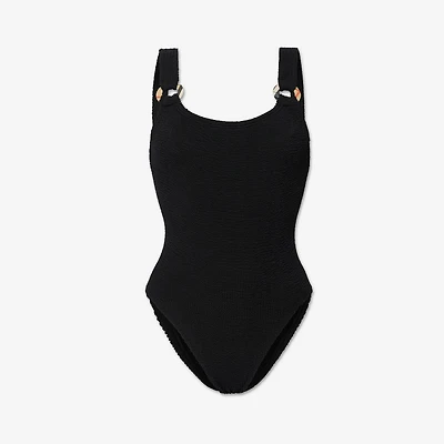 Domino Swimsuit in Black - Women, Nylon | Burberry® Official