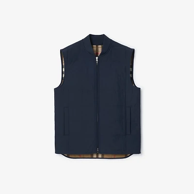 Quilted Gilet in Navy black - Men | Burberry® Official