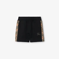 Check Trim Cotton Shorts in | Burberry® Official